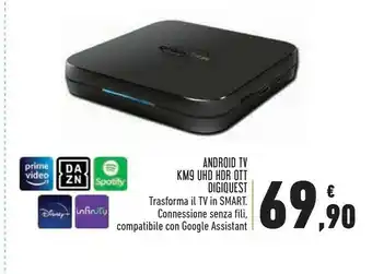 Conad Superstore Digiquest Android Tv Km9 Uhd Hdr Ott offerta