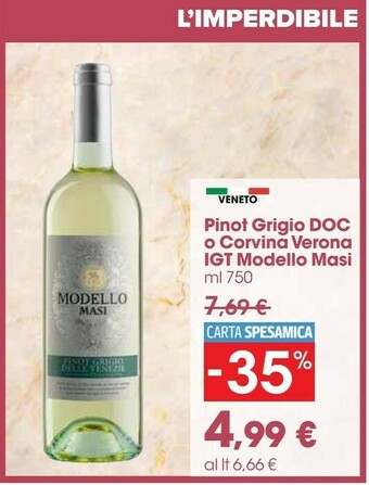 Modello Masi Pinot Grigio Doc O Corvina Verona Igt