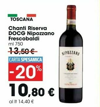 Carrefour Market Frescobaldi Nipozzano Chianti Rufina Riserva DOCG 750 G(ml) offerta