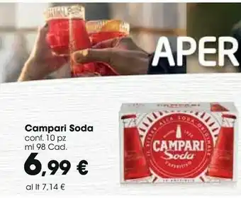 Carrefour Market Campari Aperitivo Soda Conf 10 Pz Ml 98 offerta