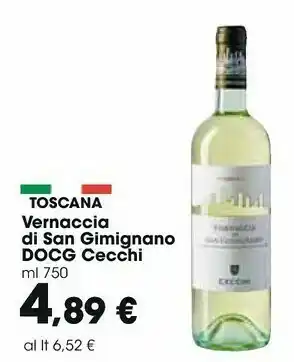 Carrefour Market Toscana Vernaccia Di San Gimignano Docg Cecchi Mi 750 offerta