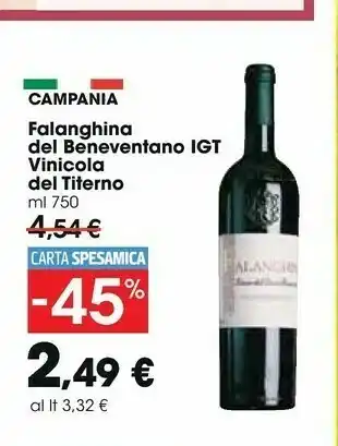 Carrefour Market La vinicola del titerno La Vinicola del Titerno - Falanghina Beneventano IGP 750 g(ml) offerta
