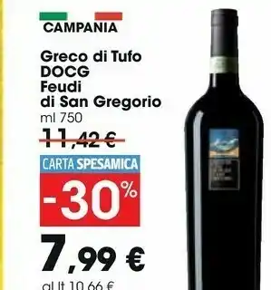 Carrefour Market Feudi di san gregorio Feudi di San Gregorio - Greco di Tufo 750 g(ml) offerta