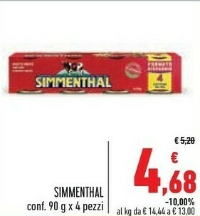 Conad Simmenthal Carne in scatola offerta
