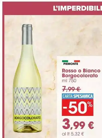 Carrefour Borgocolorato Rosso O Bianco offerta