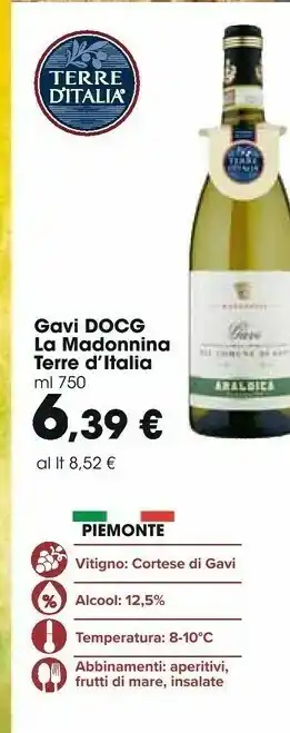 Carrefour Terre D'italia Gavi Docg La Madonnina offerta