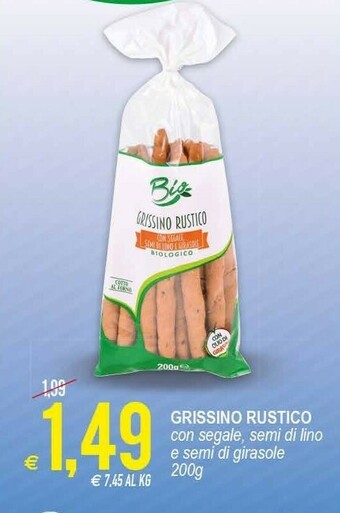 MD Discount Bio - Grissino Rustico Bio Con Segale, Semi Di Lino E Girasole 200 G(ml) offerta