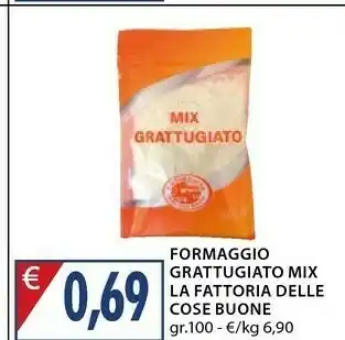 Mercatò La Fattoria Formaggio Grattugiato offerta