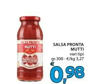 Mercatò Mutti Salsa Pronta Di Datterini 300 G(ml) offerta