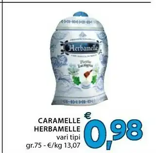 Mercatò Herbamelle Herbamele Caramelle Vari Tipi Gr75 offerta