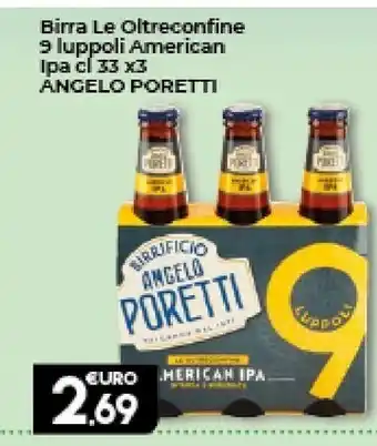 Colonial Sud Angelo Poretti Birra Le Oltreconfine 9 luppoli American lpa cl 33x3 offerta