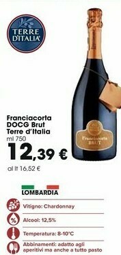 Carrefour Market Terre D'Italia Franciacorta DOCG Brut offerta