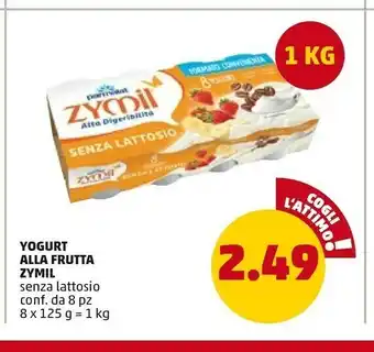 PENNY Parmalat Zymil Fragola Yogurt Alla Greca offerta
