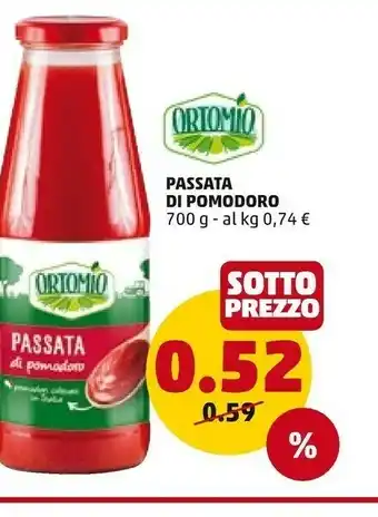 PENNY Ortomio Passata Classica Di Pomodoro 700 G(ml) offerta