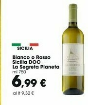 Carrefour Market Planeta La Segreta Sicilia 750 G(ml) offerta
