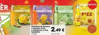 Carrefour Market San Pellegrino Sanpellegrino - Sanbitter Emozioni Aperitivo Analcolico Con Succo Di Passion Fruit 600 G(ml) offerta