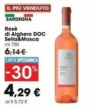 Carrefour Market Sella & Mosca Rose Di Alghero DOC offerta