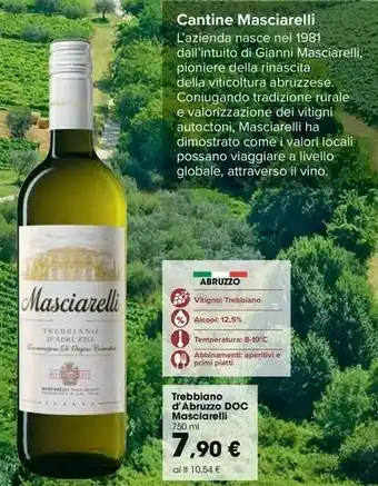 Carrefour Market Cantinè Masciarelli Trebbiano D'Abruzzo DOC offerta