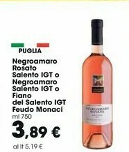 Carrefour Market Feudo monaci Negroamaro Salento 750 G(ml) offerta