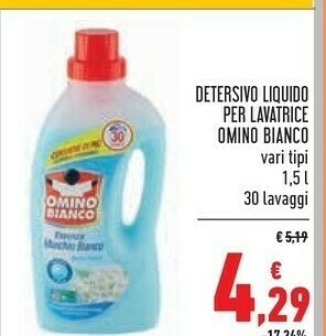 Conad Omino Bianco Detersivo lavatrice offerta