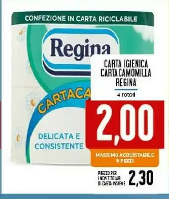 Conad Regina CCarta Igienica Carta Camomilla offerta