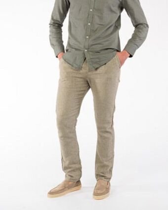 Yellow dog - pantalone uomo misto lino