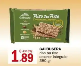 Galbusera riso su riso cracker integrale 380 gr