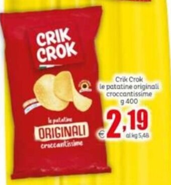 Crik Crok le patatine originali croccantissime 400 g
