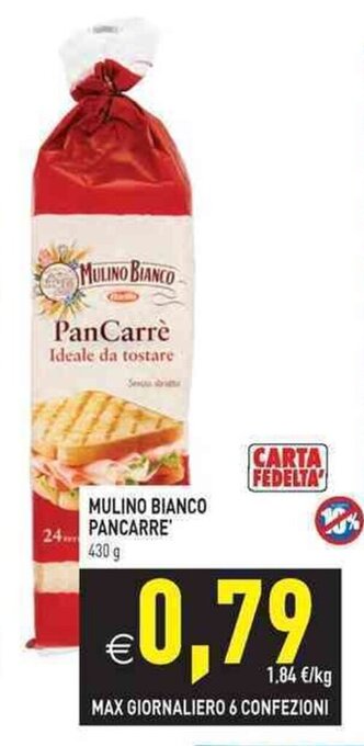 Pim Supermercati Mulino Bianco Pancarre' 430 g offerta