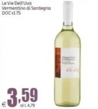 Elite Le Vie Dell'Uva Vermentino di Sardegna DOC 75 cl offerta