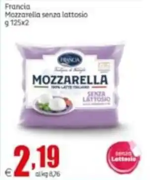 Elite Francia Mozzarella senza lattosio 125 g x 2 offerta