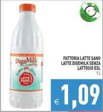 DigeMilk Fattoria Latte Sano Latte Senza Lattosio ESL 1 L