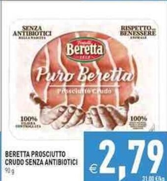 Pim Supermercati Beretta Prosciutto Crudo Senza Antibiotici 90 g offerta