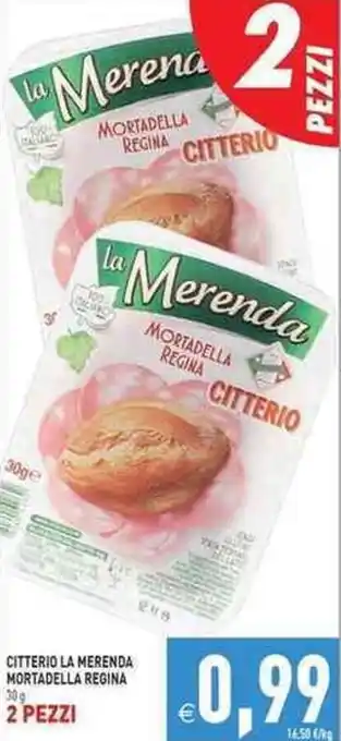 Pim Supermercati La Merenda Citterio Mortadella Regina 2 pezzi offerta