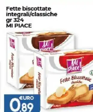 Mi Piace Fette biscottate integrali/classiche 324gr