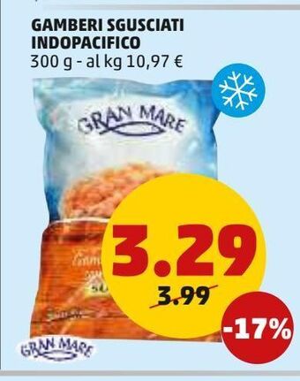 PENNY Gamberi sgusciati indopacifico offerta