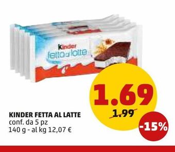 PENNY Kinder fetta al latte offerta