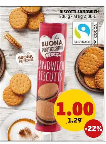 PENNY Biscotti sandwich offerta