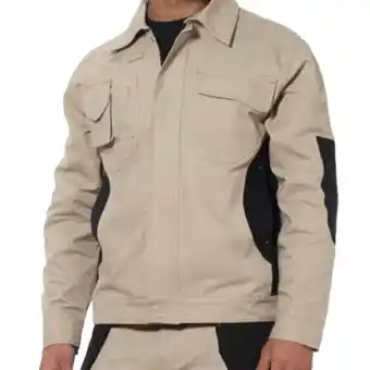 Brico Bravo Giacca giacchetto beige da lavoro gomiti rinforzati antinfortunistica sabbia s offerta