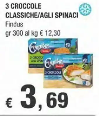 Crai Findus 3 Croccole Classiche/Agli Spinaci 300 gr offerta