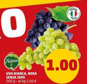 PENNY Uva bianca, nera senza semi offerta