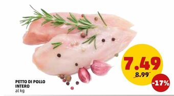 PENNY Petto di pollo intero offerta