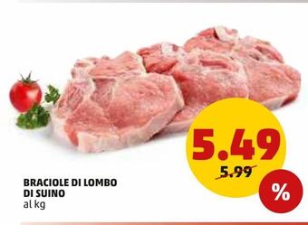 PENNY Braciole di lombo di suino offerta