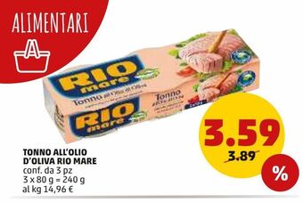 PENNY Tonno all'olio d'oliva rio mare offerta