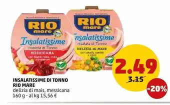 PENNY Insalatissime di tonno rio mare offerta