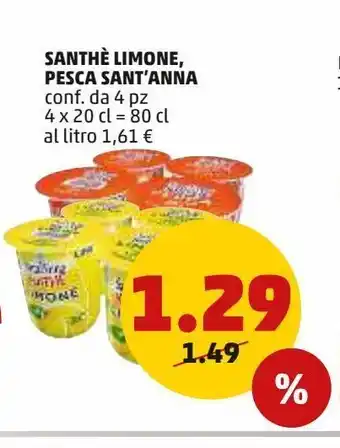 PENNY Santhè limone, pesca sant'anna offerta