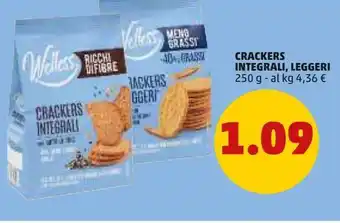 PENNY Crackers integrali, leggeri offerta