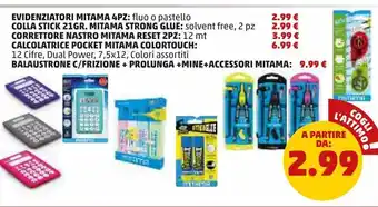 PENNY Evidenziatori mitama 4pz offerta