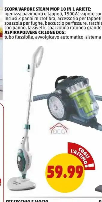 PENNY Scopa vapore steam mop offerta
