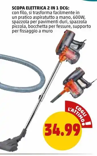 PENNY Scopa elettrica 2 in 1 dcg offerta